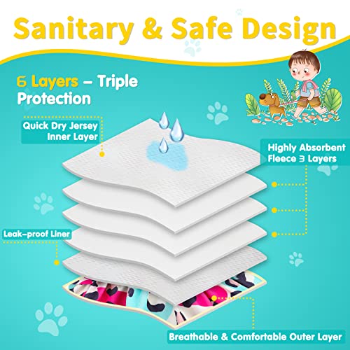 Image of Washable Dog Diapers Female 3 Pack Reusable Premium Highly Absorbent Doggie Diaper, Flexible Puppy Diaper, Durable Leak-Proof Leopard Dog Diapers for Period Heat Incontinence Puppy Training, L