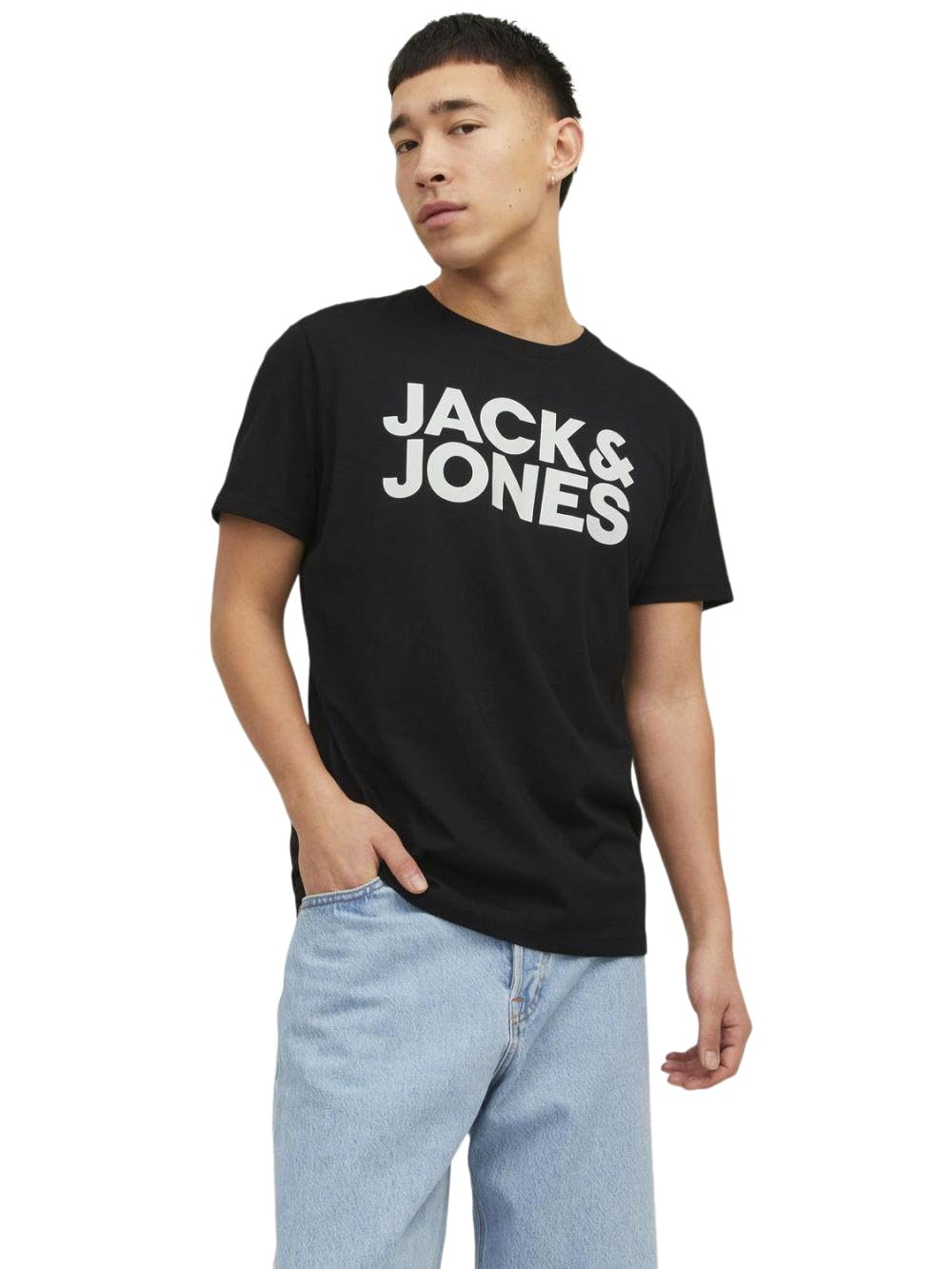 JACK & JONESMens Jjeorganic Basic Tee Ss O-neck 5pk Mp T-Shirt (pack of 5)
