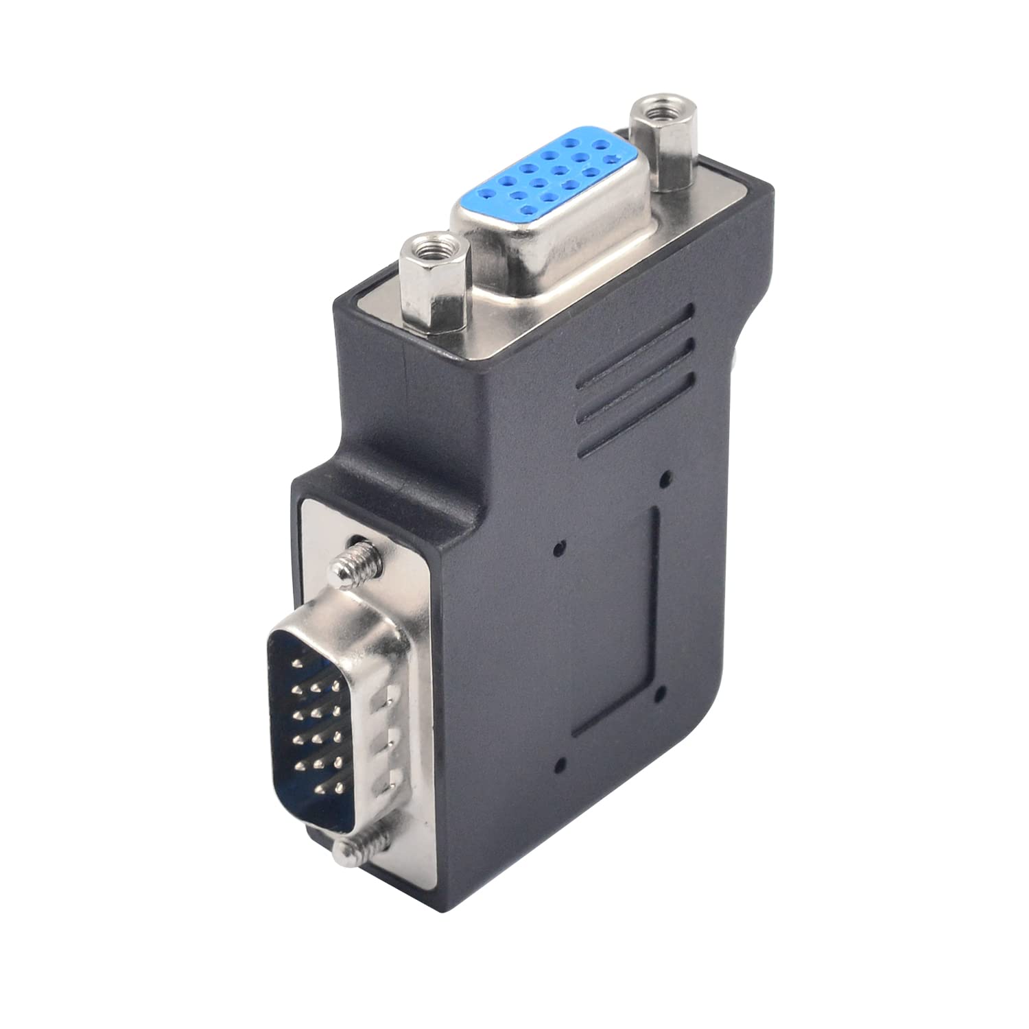 Duttek VGA Adapter, Right Angle 90 Degree VGA Male To Female