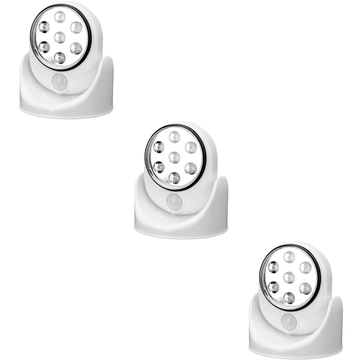 Lampka nocna z ruchem Kinkiety LED 3 szt. Obrót o 180 stopni Światło Led Czujnik ruchu PIR Światło na korytarz Lampa ogrodowa Sypialnia Lampka nocna dla domu Bez baterii Lampka nocna Led/1230