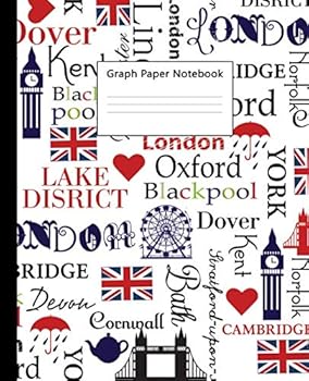 Graph Paper Notebook : Quad Ruled 5 X 5 (. 20'') Graphing Paper Composition Notebook for Math and Science Students and Teachers, 5 Squares per Inch, Large - London, Cambridge, Oxford UK Cover