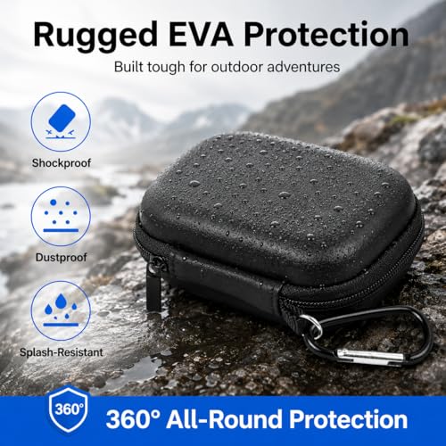 Image of ANKHOH Carrying Hard Drive Case Compatible With Crucial X10 / X9 Pro 4TB / 2TB / 1TB Portable SSD, External Solid State Drive Hard Storage Holder Bag Fits For USB-C Cable (Box Only), Black