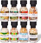Thoughtfully Gourmet, Global Spice Gift Set, International Seasonings Include Cajun, Italian, Montreal, Thai, Jamaican Jerk, Mexican, Greek and Memphis, Set of 8