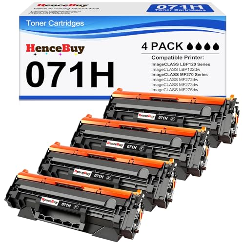 Image of Compatible 071H CRG 071H CRG-071H Toner Cartridge for Canon 071H CRG071H 071 Black Toner Cartridge for Canon ImageCLASS LBP122dw MF273dw MF272dw MF275dw LBP120 MF270 Printer (4 Pack)