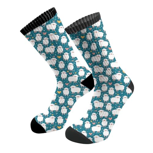 Image of MOLIAN Athletic Crew Cushion Socks Unisex Breathable Mid-Calf Socks for Running Workout