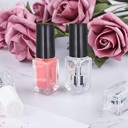 BENECREAT 24PCS 5ml leere Nagellackflaschen Transparente Glasnagellackflaschen mit Bürsten, 5PCS Trichtertrichter – Bild 8