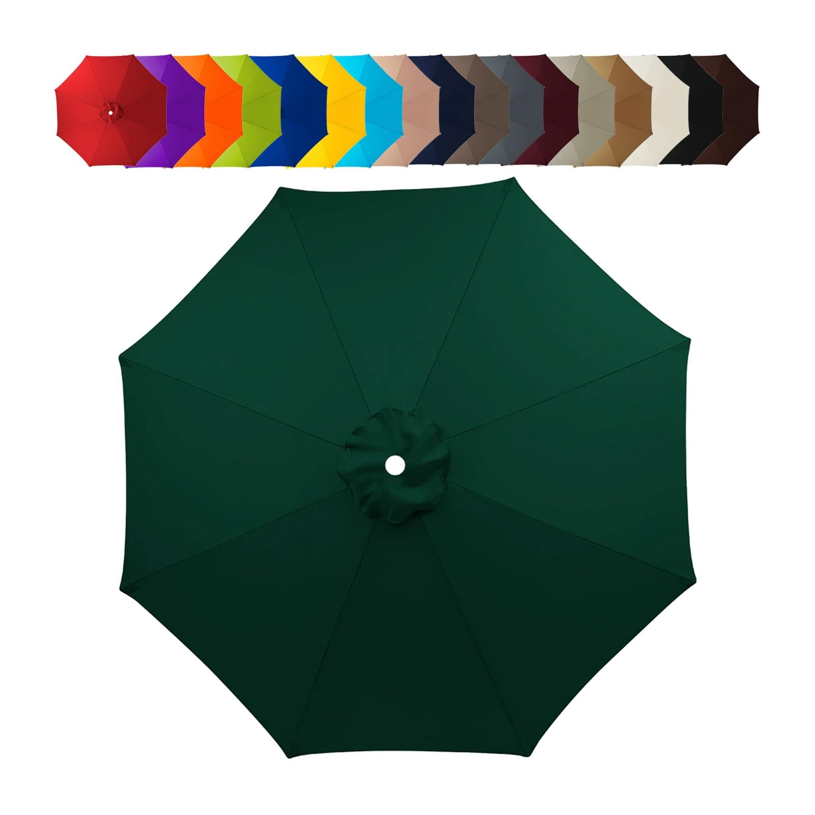Replacement Parasol Canopy 2.0m/2.5m/2.7m /3.0m 6 Arms/8 Arms Parasol Replacement Canopy Garden Umbrella Replacement Canopy Cover Parasol Umbrella Replacement Cover Replacement Parasol Fabric Cover(Gr