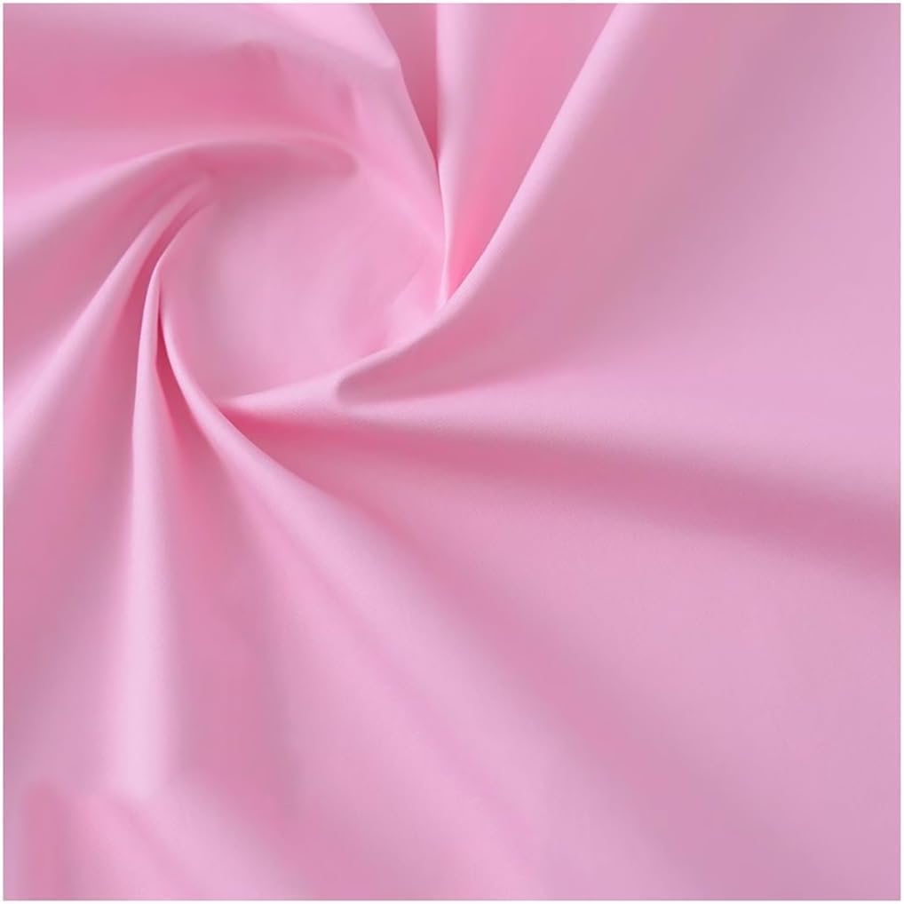 Tela de algodón blanco para patio, 139,7 cm de ancho, tela de popelina de algodón natural, se vende por metro, material de muselina para bordado, costura de bricolaje, tela de ropa (rosa, 1,4 x 9 m)