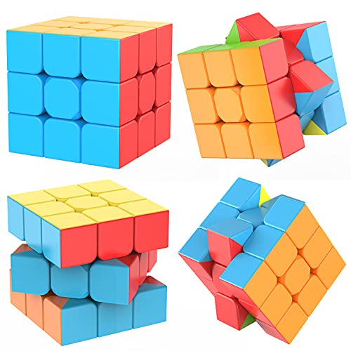3x3 Speed Cube Stickerless with Stand & Tutorial: Problem-Solving Brain Teaser, Easy Turning Sensory Puzzle Toy Stocking Stuffers for Boys 6-12, STEM Educational - Image 4