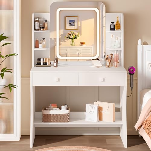 LIVELYGLOW Small Makeup Vanity Desk, 29.5