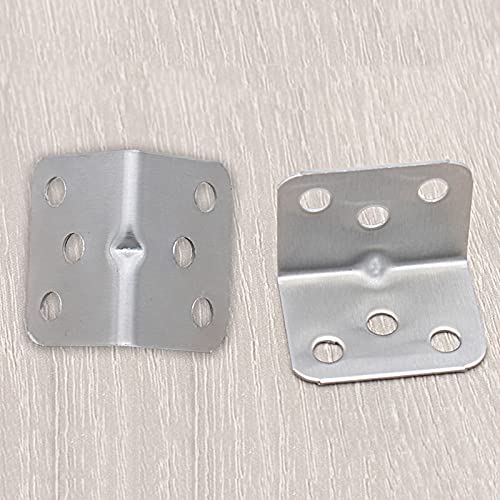 Yetaha 10PCS Right Corner Brackets 26 x 26 x 35.5 mm, Stainless Steel L Bracket, 90 Degree Corner Brace Joint Connector - Image 4