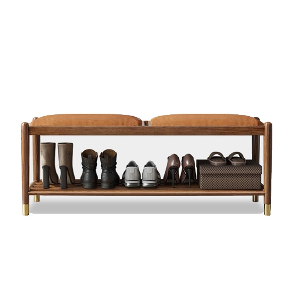 Poggiapiedi Sgabello per Cambiare Le Scarpe Porta d'ingresso in Legno Portico d'ingresso Casa può sedersi con Cuscino Scarpiera Sgabello con contenit