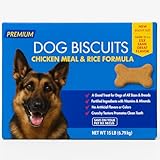 Forever Wellness Chicken Meal & Rice Formula Dog Biscuits, 15 lbs Compatible with Kirkland Signature, Good Treat for Dogs and Breeds, Crunchy Texture Promotes Clean Teeth