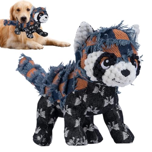 Qyljeiwred Juguete indestructible para perros, juguetes irrompibles para perros masticadores agresivos, juguetes chirriantes para perros, juguetes masticables de peluche para perros pequeños, medianos