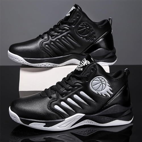 Men's High Top Basketball Shoes Anti Slip Wear-Resistant Cushioned Rebound Outdoor Sports Training Shoes3