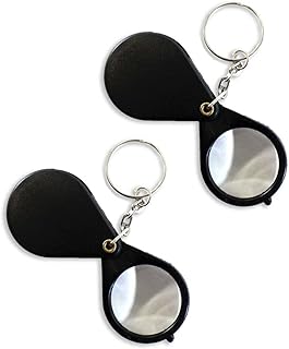 MAXIMIZE (2 Pack) 5X Power Pocket Magnifier | Key Ring Attachment | Distortion-Free 1
