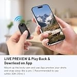 128GB FHD 1080P Mini Body Camera, Wearable Action Body Cam, Thumb Size Hands Free Recording Body Worn Camera, Premium Portable Camcorder Mount Anywhere for Work, Travel, Pet Walking (Black)