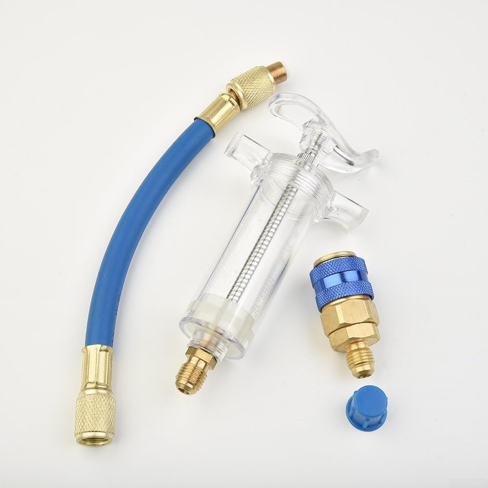 Injecteur de graisse pour compresseur d'huile/colorant, 30 ml pour climatisation automobile seringue 1/4 SAE X4T7