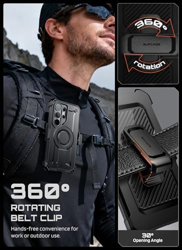 SUPCASE for Samsung Galaxy S26 Ultra Case with Stand, Military-Grade Drop Protection, Compatible with Wireless Charging/MagSafe, Built-in Screen Protector & Front Frame – UB Pro Mag, Black — view 6