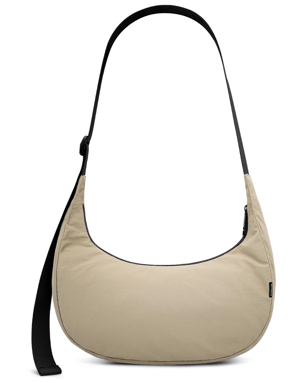Iioscre Medium Crossbody Crescent Bag for Women Men Trendy, Nylon Crossbody Hobo Bag with Adjustable Strap and Inner Pockets.