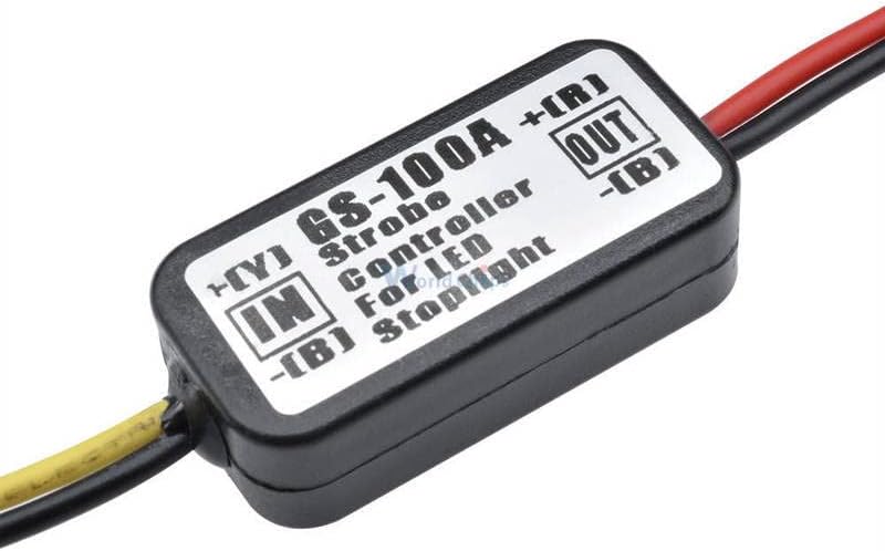 Miniatura 4 de GS-100A LED Módulo controlador de flash de luz de freno 12 V controlador estroboscópico de flash para motocicletas de coche lámpara de luz de freno