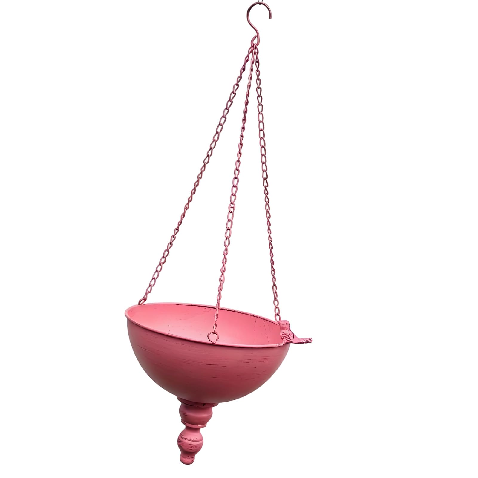 Kaeltsyn Wrought Iron Half Round Flower Basket with Hook for Porch Balcony Garden Gardening Retro Iron Hanging Planter