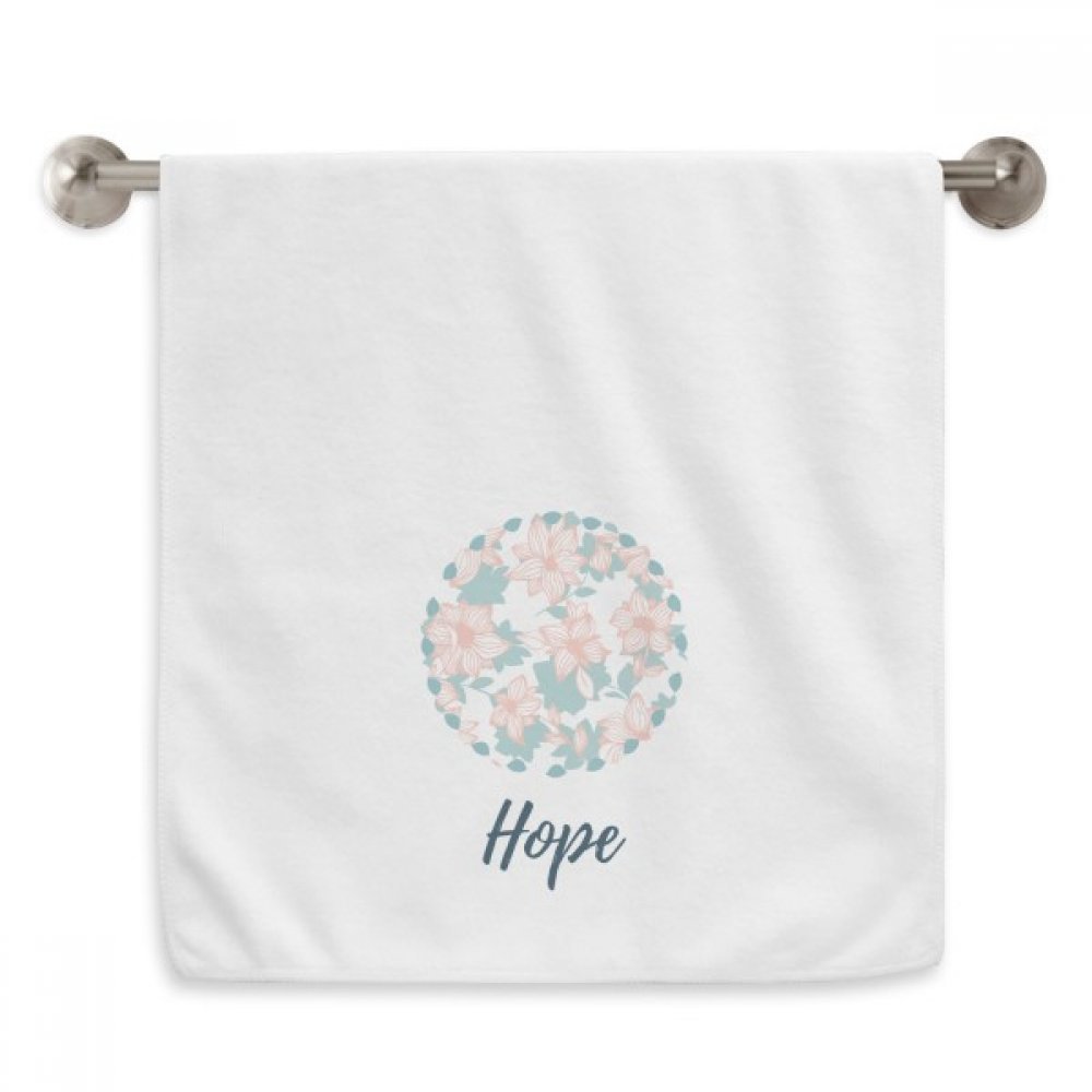 Serviette débarbouillette blanche en velours moelleux et peinture fleur de diadème