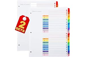 1InTheOffice Alphabetical Dividers for 3 Ring Binders