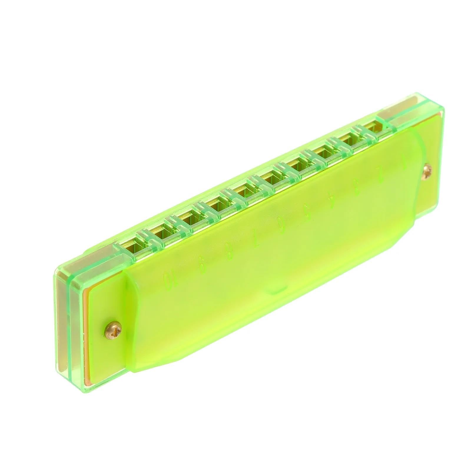 Mundharmonikas Für Anfänger Und Erwachsene 10 Loch Mundharmonika Für Anfänger Geeignet Für Einsteiger(Green)