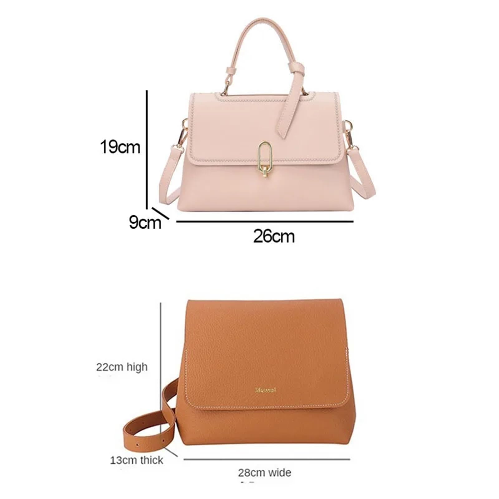 DIY Kunstleder-Handtaschen-Herstellungsset Damen-Schulterhandtasche, einfaches Taschenherstellungsset, handgefertigt, DIY-PU-Ledertasche, Strickset, Materialzubehör for Nähen von Taschen(Num2 Brown)
