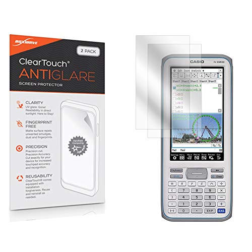 Casio FX-CG500 Screen Protector, BoxWave [ClearTouch Anti-Glare (2-Pack)] Anti-Fingerprint Matte Film Skin for Casio FX-CG500