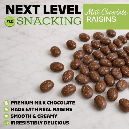 Image of NUT CRAVINGS - Chocolate Covered Raisins (32oz, 2 LB) Sweet Healthy Snack, Vegan, Kosher, Resealable Bag