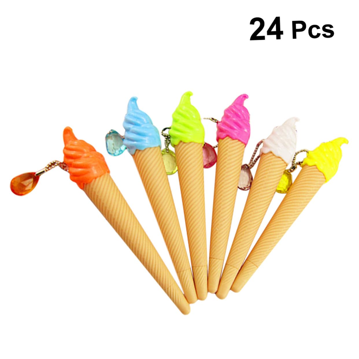 TEHAUX 48 Teiliges Eiscreme Gelstifte Kreative Schreibstifte mit Glatter Tinte Bunte Schul und Büro Gelschreiber für Jugendliche Zufällige Farben Zufällige Farbe