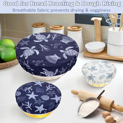 5Pcs Reusable Beeswax Elastic Bowl Covers for Bread Proofing and Food Cover - image 4