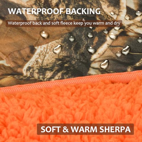 Image of Tirrinia Large Waterproof Outdoor Blanket, Soft Warm Windproof Stadium Blanket with Sherpa Fleece and Foldable for Outdoor Sport, Baseball, Football, Beach, Concerts, Car