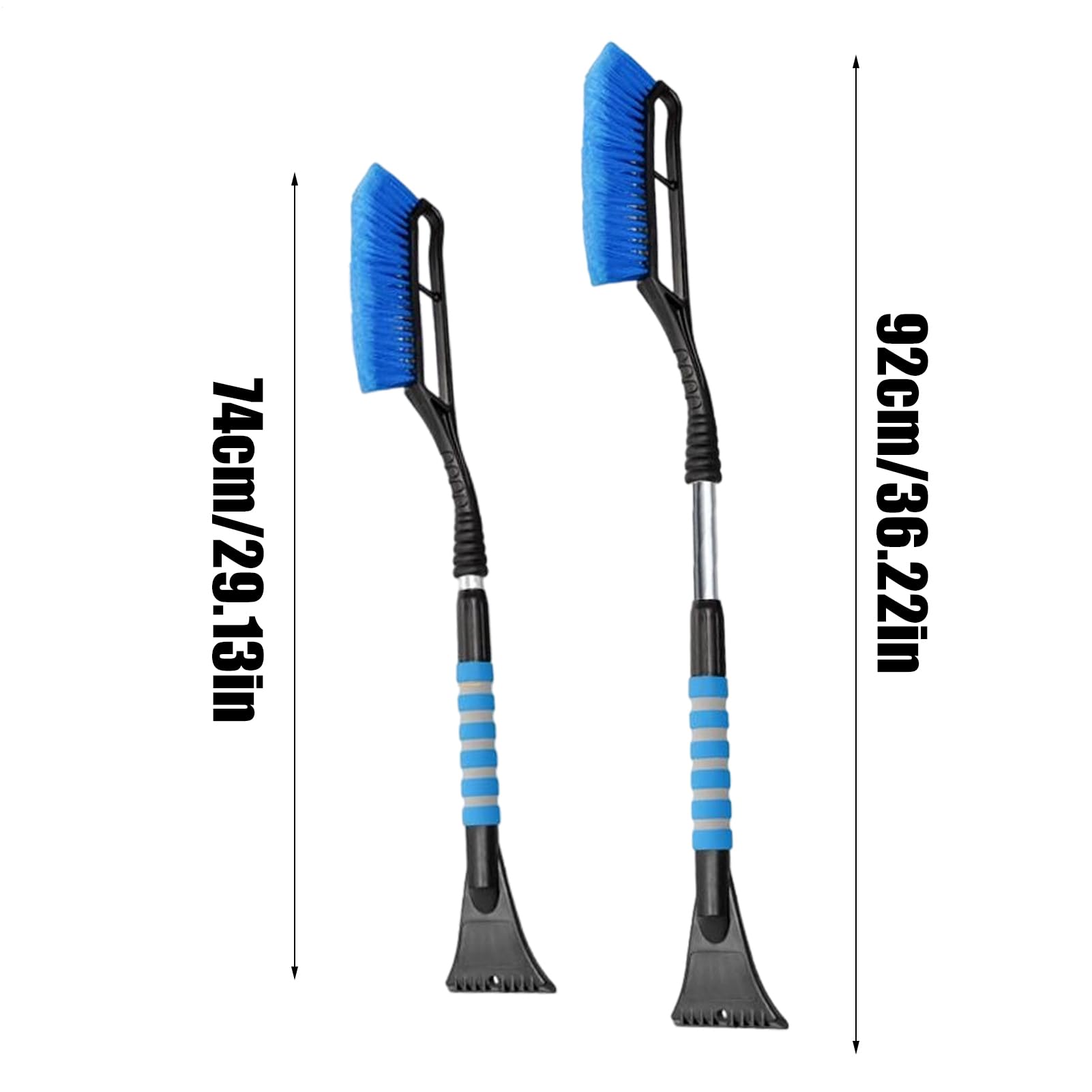 Brosse à neige pour voiture | Pelle extensible de 91,4 cm | Grattoir de pare-brise amovible avec tête à poils anti-rayures – pour camions, VUS, toit, verre, accessoires d'hiver