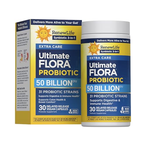 Renew Life Ultimate Flora Probiotic with Prebiotic 50 Billion CFU
