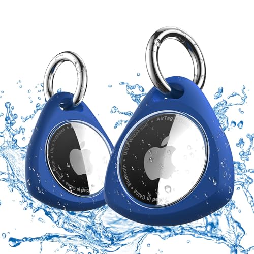 Ya en manzanajugosa.com: iFalarila Funda Impermeable con Llavero para AirTag - Funda de TPU a Prueba de Golpes y arañazos con Tapa Frontal, protección Circular, Accesorio para Apple Air Tag - Juego de 2 (Azul)