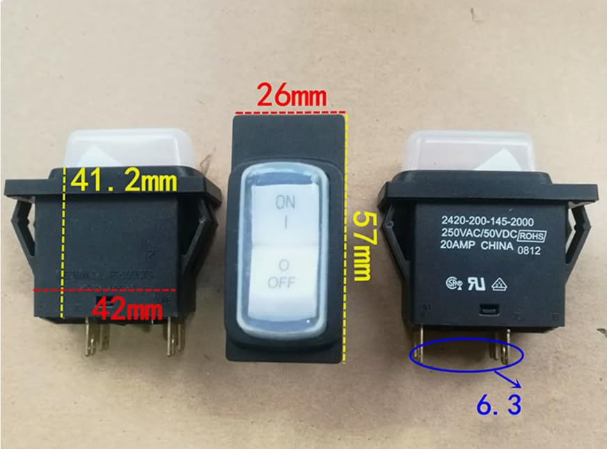 1PCS 2420-200-145-2000 Switch Breaker 250VAC/50VDC/20AMP