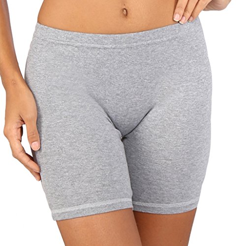 Image of Bralux Cycling Shorts for Women, Girls with Cotton Spandex Set of 3 - Multi Colour Rib Shorts