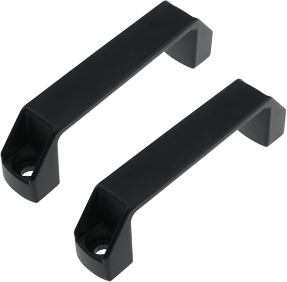 Industrial Pull Handle 120mm for 3030 & 4040 Aluminum Extrusion Aluminum Alloy Handles with M6 M8 Screws and Nuts for CNC Machine, Enclosure, Cabinet, T-Slotted Frames (Black)