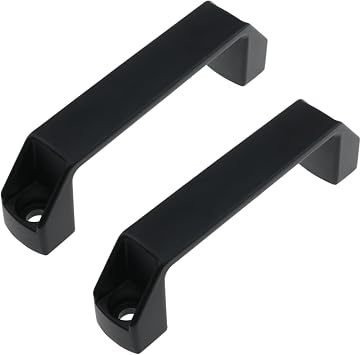 Industrial Pull Handle 120mm for 3030 & 4040 Aluminum Extrusion Aluminum Alloy Handles with M6 M8 Screws and Nuts for CNC Machine, Enclosure, Cabinet, T-Slotted Frames (Black)