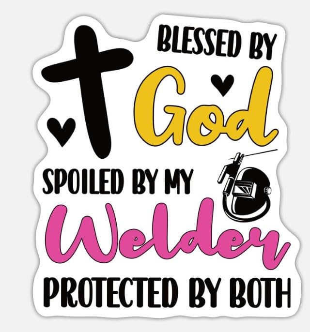 Sticker Proud Welder Wife Gift Welder Girlfriend Welding Decal for Car Truck Bumper Laptop Vinyl...