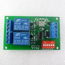 2 Channel DC 5V 12V 24V RS485 Relay Board, UART Serial Port Switch Module, Modbus AT Command Control for PLC, Smart Home, Automated Industry DC 12V