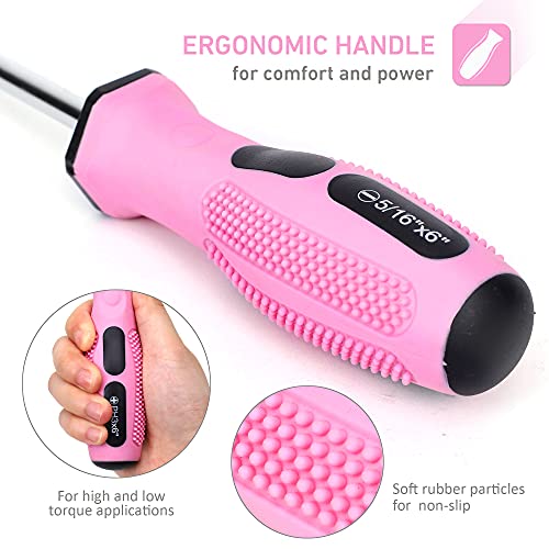 Image of FASTPRO 8-Piece Pink Magnetic Screwdrivers Set