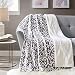 Comfort Spaces Sherpa/Plush Throw Blanket for Couch - 50 x 60 inches Lightweight Cozy Sofa Bed/Couch Throw for Beds Office Lap - Lattice - Gray