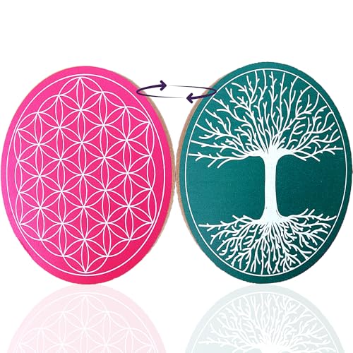 Flor de la vida de madera para recargar piedras y péndulos adivinatorios y árbol de la vida ⌀15 CM, fabricada en Francia