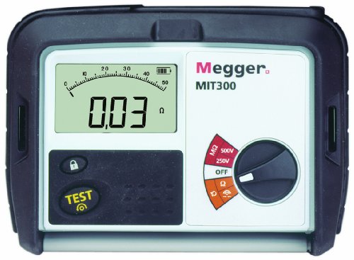 Megger MIT300-ENTCAL Insulation Tester, 1000 M Ohm, Resistance, 250V, 500V Test Voltage with a NIST-Traceable Calibration Certificate with Data