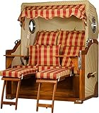 deichgraf wremen Eine schöne Sonnenflechtung ziert die Seitenteile | Dicke Sitz-und Fußpolster | 12 cm extra dicke Polsterung