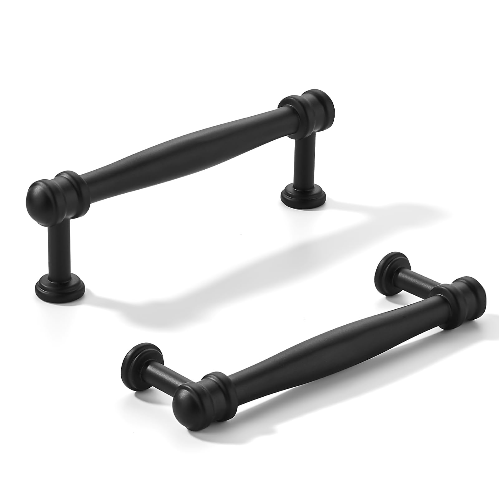 KHTUMEWARE-80375 Matte Black Cabinet Pulls CTC 4 in (102 mm) 10-Pack